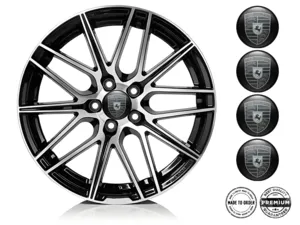 Porsche Silicone Sticker Logo Luxury Rim Badges
